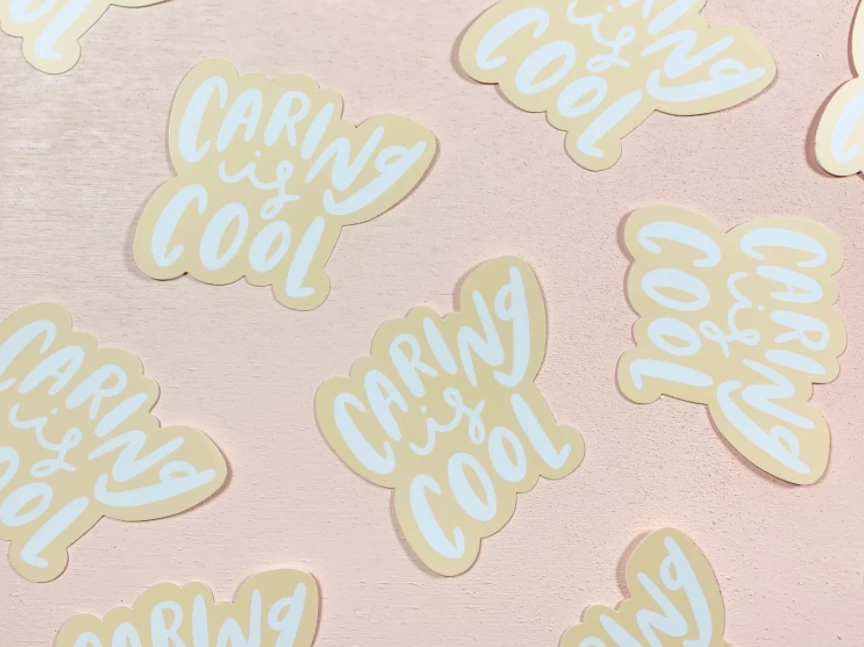 Craft Boner Stickers Caring Is Cool Sticker 3 Craft Boner Stickers Caring Is Cool Sticker