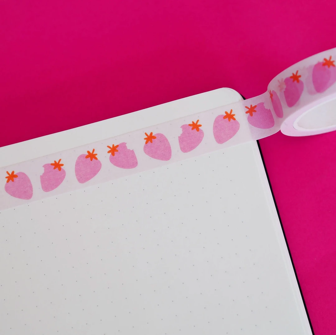 Nutmeg And Arlo Yummy Strawberries Washi Tape Snail Mail 5 Nutmeg And Arlo Yummy Strawberries Washi Tape Snail Mail