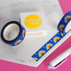 Nutmeg And Arlo Snail Mail Rainbow Cosmos Washi Tape