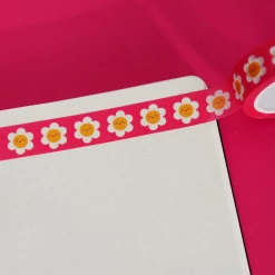 Nutmeg And Arlo Pink Daisies Washi Tape Snail Mail 7 Nutmeg And Arlo Pink Daisies Washi Tape Snail Mail