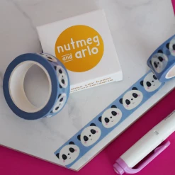 Nutmeg And Arlo Snail Mail Panda Washi Tape