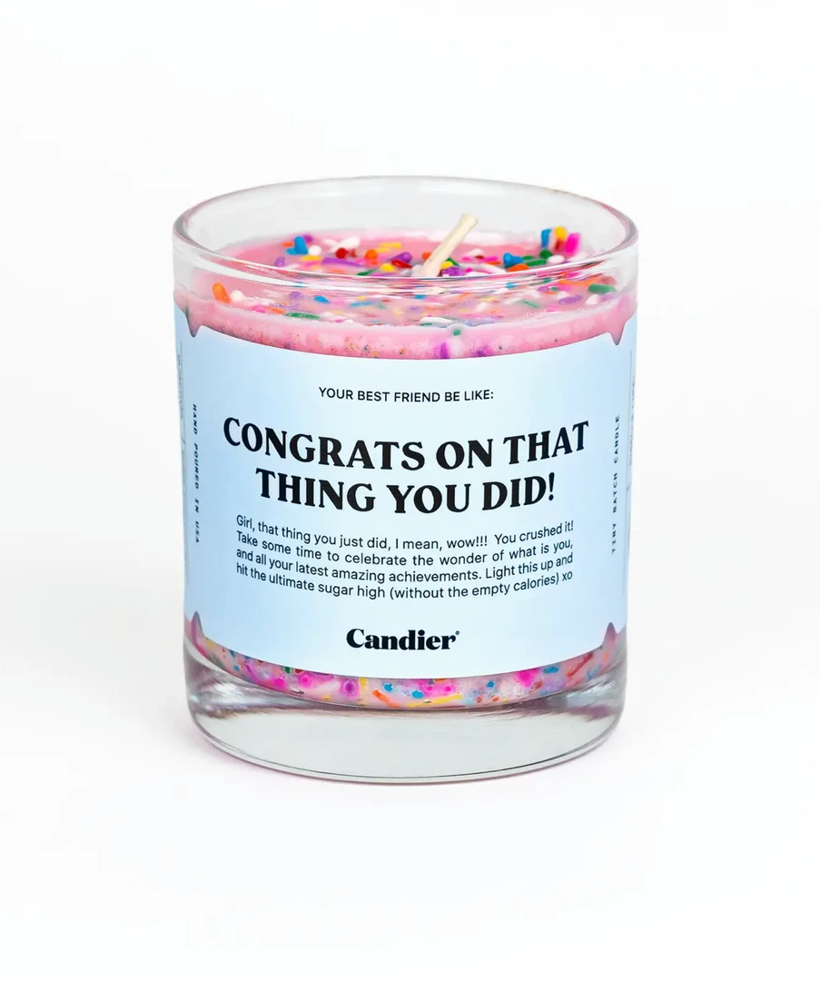 Candier Candles Congrats Candle 3 Candier Candles Congrats Candle