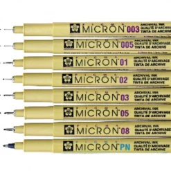 Sakura Pens + Pencils Micron Set Of 6 Sizes