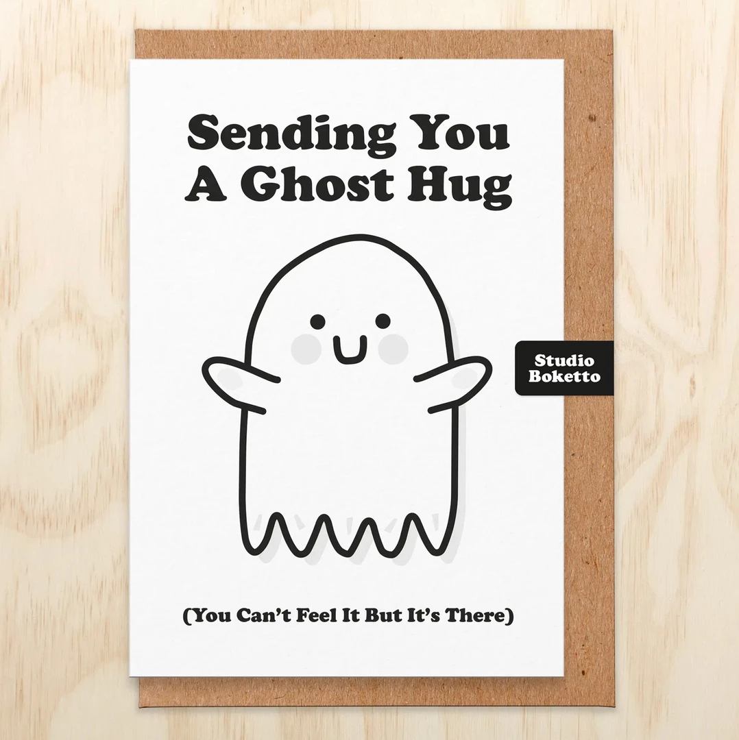Studio Boketto Greeting Cards Ghost Hug Get Well Card 3 Studio Boketto Greeting Cards Ghost Hug Get Well Card