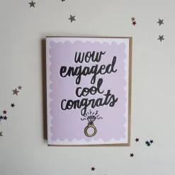 Ash + Chess Wow Engaged Card Greeting Cards