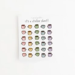 A Jar Of Pickles Stickers Mini Coffee Clear Sticker Sheet