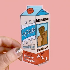 The Peach Fuzz A Serving Of Justice BLM Sticker Stickers