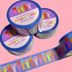 The Peach Fuzz Puppy Protest Washi Tape Snail Mail