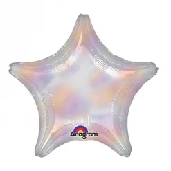 Anagram 19" Holographic Iridescent Star Balloons