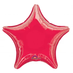Anagram 19" Metallic Red Star Balloons