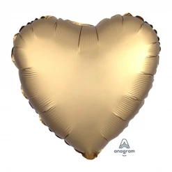 Anagram 18" Satin Luxe Gold Sateen Heart Balloons