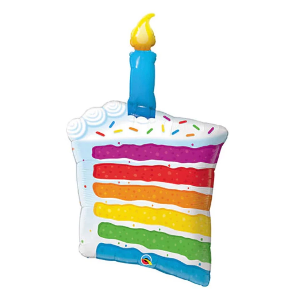 Qualatex Balloons 42" Rainbow Cake & Candle 3 Qualatex Balloons 42" Rainbow Cake & Candle