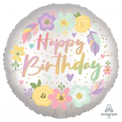 Anagram 17" Boho Birthday Satin Flower