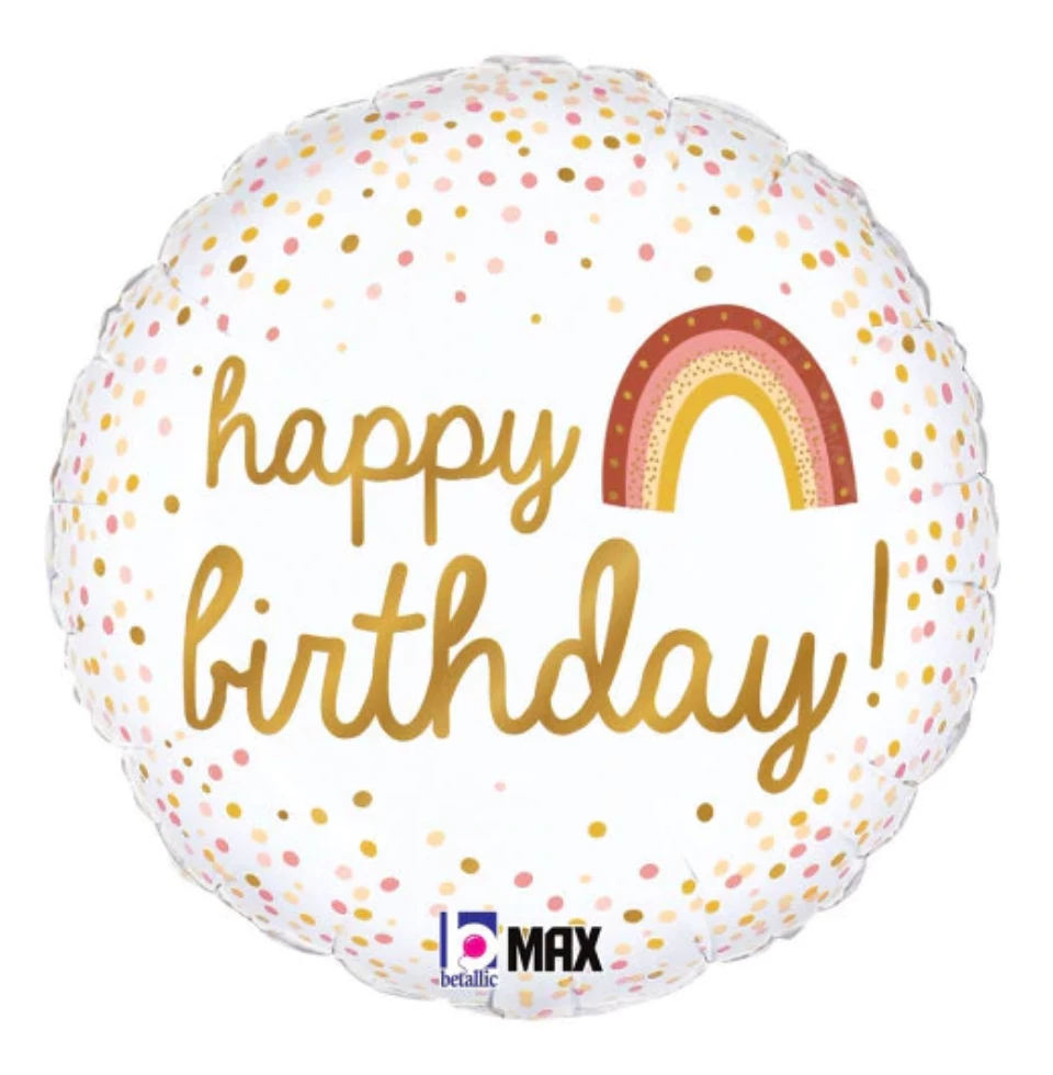 Betallic 18" Boho Birthday Rainbow Balloons 3 Betallic 18" Boho Birthday Rainbow Balloons
