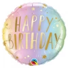 Qualatex Balloons 18" Birthday Pastel Ombre & Stars 1 Qualatex Balloons 18" Birthday Pastel Ombre & Stars