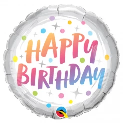 Qualatex 18" Birthday Rainbow Dots