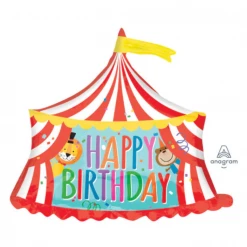 Anagram 28" Circus Tent Happy Birthday Balloons