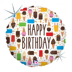 Betallic Balloons 18" Holographic Birthday Ice Cream