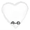 Anagram Balloons 18" Metallic White Heart