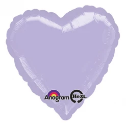 Anagram 18" Metallic Pearl Pastel Lilac Heart Balloons