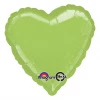 Anagram 18" Metallic Lime Green Heart Balloons 2 Anagram 18" Metallic Lime Green Heart Balloons