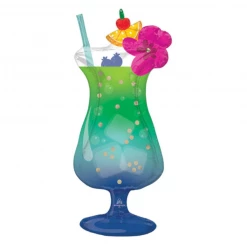 Anagram Balloons 37" Tropical Blue Hawaiian Drink