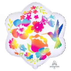 Anagram 18" Satin Infused Watercolor Flowers Balloons