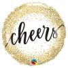 Qualatex 18" Cheers Gold Glitter Dots 1 Qualatex 18" Cheers Gold Glitter Dots
