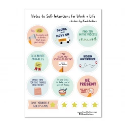 Kwohtations Cards Stickers Intentions For Work & Life Sticker Sheet