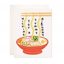 Bloomwolf Studio Birthday Noodles Card Greeting Cards