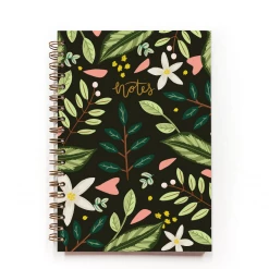 Bloomwolf Studio Notebooks + Notepads Leaves Pattern Spiral Notebook