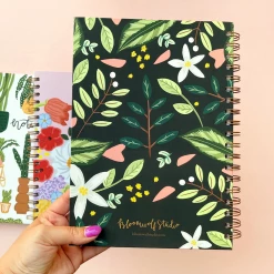 Bloomwolf Studio Notebooks + Notepads Leaves Pattern Spiral Notebook