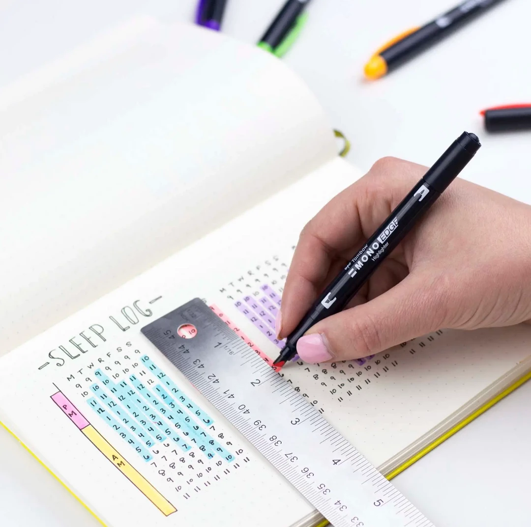 Tombow MONO Edge Highlighters - 6-Pack Pens + Pencils 6 Tombow MONO Edge Highlighters - 6-Pack Pens + Pencils