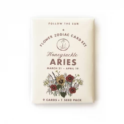 Three Potato Four Art & Home Flower Zodiac Card Set