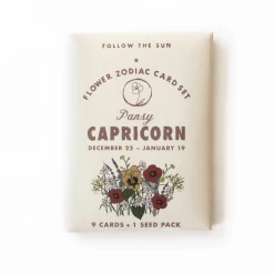 Three Potato Four Art & Home Flower Zodiac Card Set
