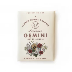 Three Potato Four Art & Home Flower Zodiac Card Set