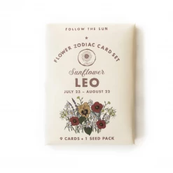 Three Potato Four Art & Home Flower Zodiac Card Set