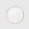 Coterie Party Supplies Tableware White And Gold Large Paper Party Plates (10 Per Pack)