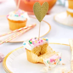 Coterie Party Supplies Tableware White And Gold Small Paper Party Plates (10 Per Pack)