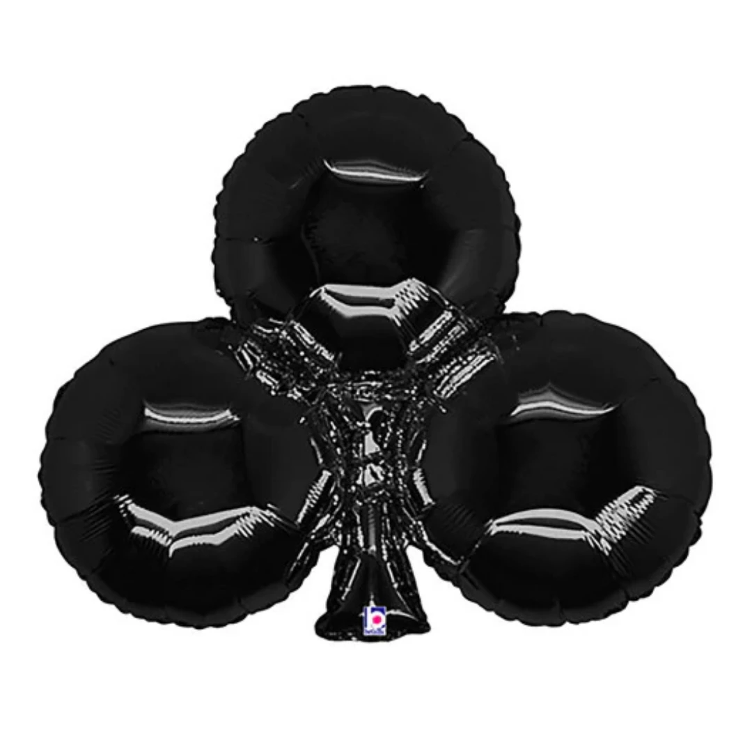 Betallic 39" Black Casino Club Balloons 3 Betallic 39" Black Casino Club Balloons
