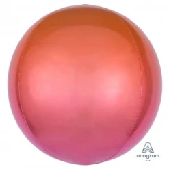 Anagram 16" Ombre Red & Orange Orbz Balloons