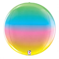 Betallic Balloons 16" Dimensionals Rainbow Globe