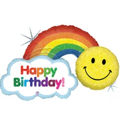 Betallic 45" Happy Birthday Rainbow Balloons