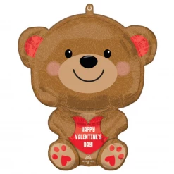 Anagram Balloons 20" Happy Valentine's Day Cuddle Bear
