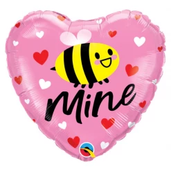 Qualatex 18" Bee Mine Heart Balloons