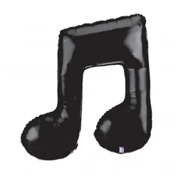 Betallic 40" Black Music Note Double Balloons