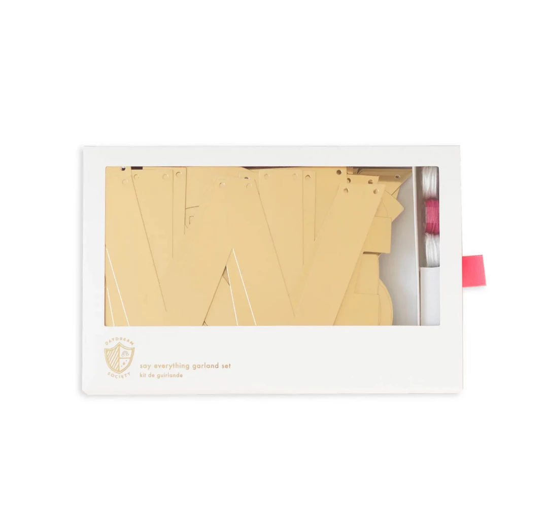 Daydream Society Say Everything Garland Set - Gold Foil Banners And Backdrops 4 Daydream Society Say Everything Garland Set - Gold Foil Banners And Backdrops