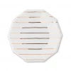 Daydream Society Frenchie Striped Large Rose Gold Plates - 8 Pk.