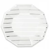 Daydream Society Frenchie Striped Large Silver Plates - 8 Pk.