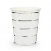 Daydream Society Frenchie Striped Silver 9 Oz Cups - 8 Pack